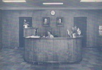 Estelle Milne at her desk in the 1940's.